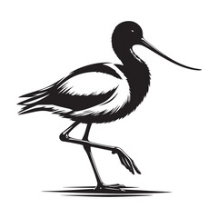 silhouette of a stork