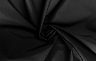 Dark soft true black and white grey silvery pale  silk satin fabric material. Luxury elegant...