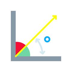 Angle flat color icon
