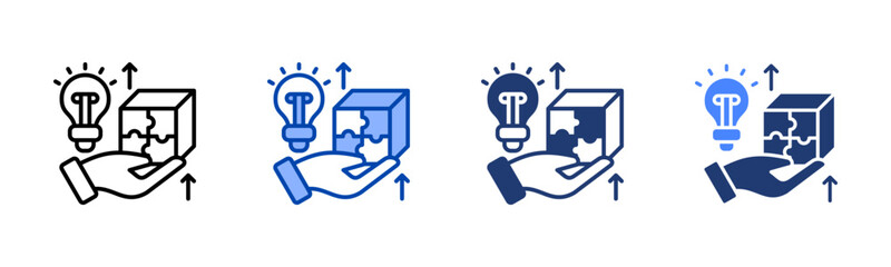 Product Market Fit icon sheet multiple style collection