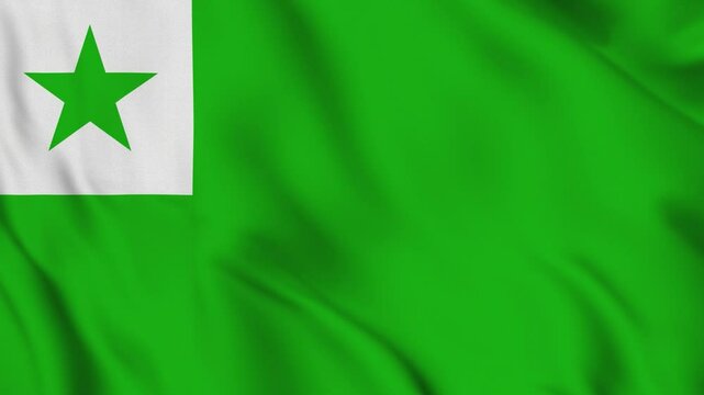 Esperanto Flag &ndash; 4K Seamless Loop of the International Language Movement Banner