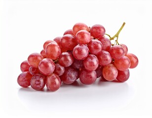 Fototapeta premium bunch of red grapes Fresh Red Grapes: Sweet, Juicy & Healthy Fruit on white background 