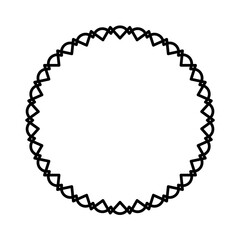 Braided Circle Frame Vector Illustration