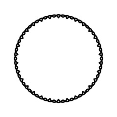 Braided Circle Frame Vector Illustration