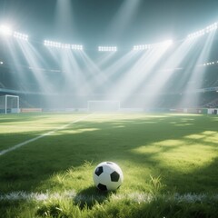 soccer ball on stadium