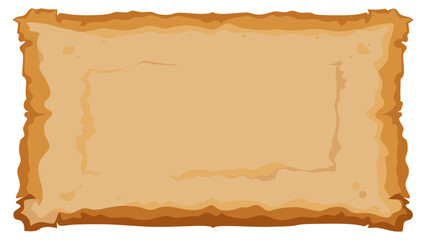 Distressed, blank parchment with a tattered, lighter brown frame, creating an aged look suitable for vintage maps, old documents, or game UI.