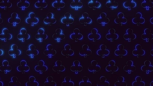 A repeating pattern of blue hearts on a black background. The hearts overlap slightly, creating a visually appealing design suitable for wallpaper or fabric