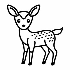 Deer on white background 
