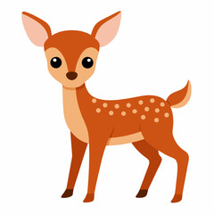 Deer on white background 
