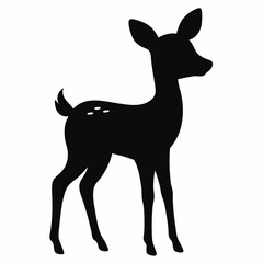 Deer on white background 