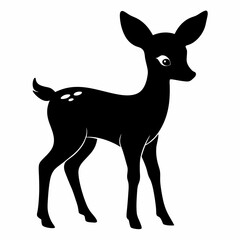 Deer on white background 