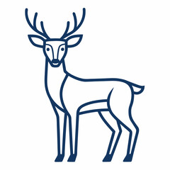 Deer on white background 