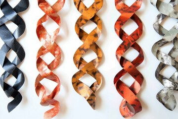 ultra HD visual of still life paper chains decoration
