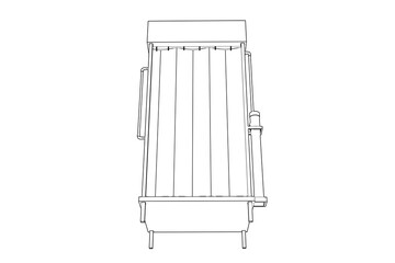 Wireframe Portable Sanitation Station: Essential COVID-19 Coronavirus Prevention and Hygiene Solution. Monochrome Technical Drawing for Public Health Safety and Infection Control, Ideal for Pandemic 