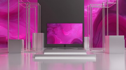 uxury Desk Space: Interior Background with RGB Gaming PC"

"Creative Zone: Interior Design Featuring Ultra-Slim Computer Setup"

"Digital Living: Cozy Interior with Stylish Workstation Design"