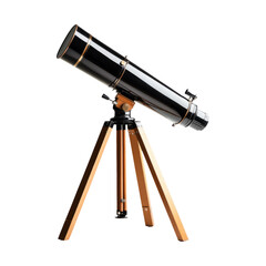 Telescope Isolated on Transparent Background for Creative Use