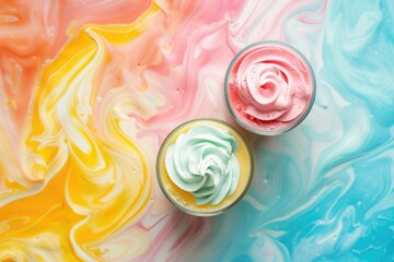 Pixel Perfect Image of Yoghurt Cocktail Swirl Flavors