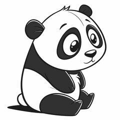 Sitting Panda Emoticon Icon