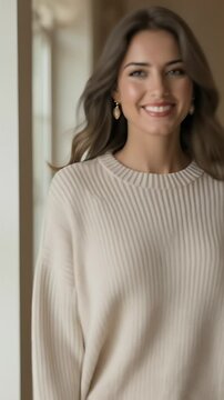Radiant no bra day celebration a vertical video of feminine empowerment