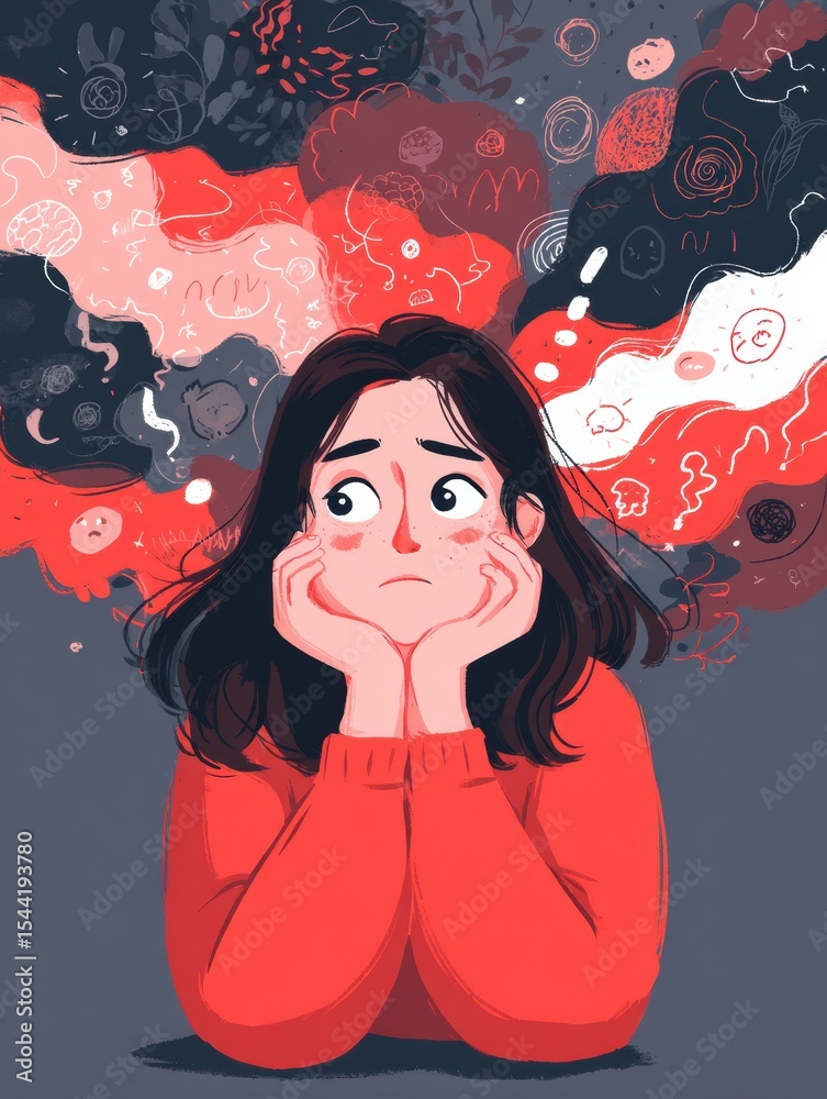 Aufkleber Exploring Common Mood Triggers and Coping Responses Through Emotional Expression and Self-Reflection