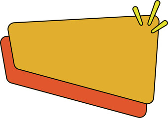 Simple shape doodle orange color illustration
