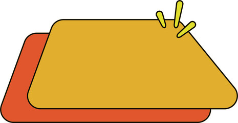 Simple shape doodle orange color illustration