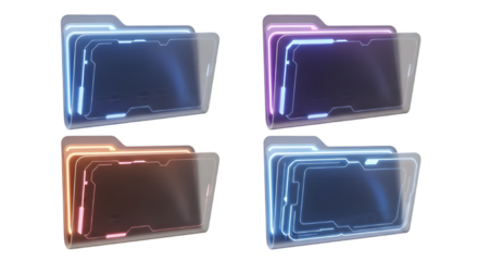 Neon Gradient Folder Icon Pack