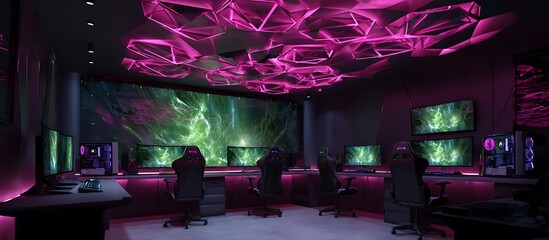 "Digital Comfort Zone: Interior Decor with High-End PC Setup"

"Smart Space Design: Computer-Focused Interior Background"

"Minimalist Office Setup with High-Tech Computer Aesthetic"