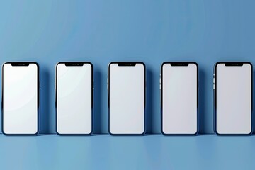 Clear Pixel Picture of Phones 12 Front Side with Blue Background