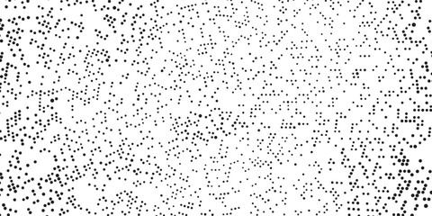 Dot grid pattern vector illustration. Simple black white point background with small and large polka dots. Abstract futuristic dotted mesh with gradient effect. Geometric minimal digital design.