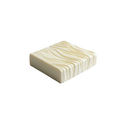 A block of fresh tofu isolated on a white background in high detail