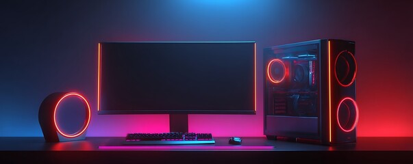 "Digital Comfort Zone: Interior Decor with High-End PC Setup"

"Smart Space Design: Computer-Focused Interior Background"

"Minimalist Office Setup with High-Tech Computer Aesthetic"