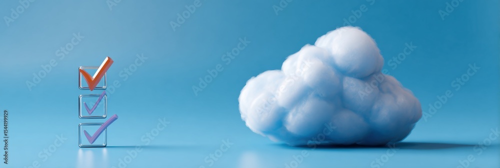 Poster cloud storage safety checklist providing essential tips for secure data management and backup practi