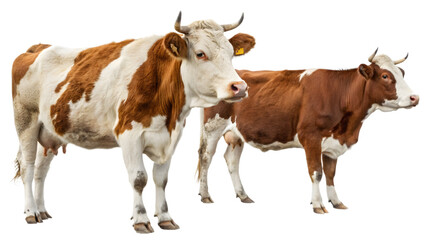Hereford cattle isolated on transparent background, png