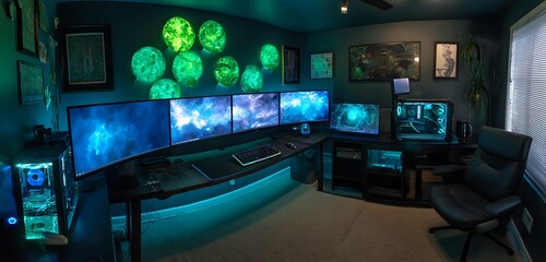 "Modern Workspace Vibes: Sleek Interior with Computer Setup"

"Tech-Inspired Elegance: Interior Design Meets Digital Aesthetics"

"Futuristic Workstation: Minimal Computer Interior Background"

