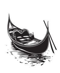 drawing of logo gondola on water tarditional © Prajna