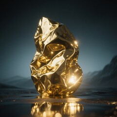 golden christmas ball