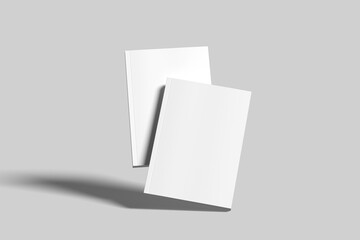 Blank Cover Magazine BOOK A4 Or Booklet On White Background.