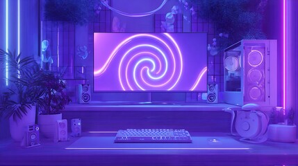"Modern Workspace Vibes: Sleek Interior with Computer Setup"

"Tech-Inspired Elegance: Interior Design Meets Digital Aesthetics"

"Futuristic Workstation: Minimal Computer Interior Background"

