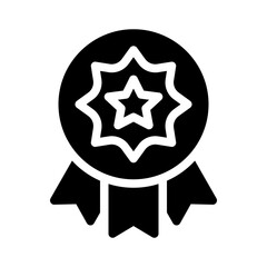 award ribbon glyph icon