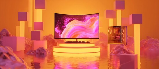"Modern Workspace Vibes: Sleek Interior with Computer Setup"

"Tech-Inspired Elegance: Interior Design Meets Digital Aesthetics"

"Futuristic Workstation: Minimal Computer Interior Background"

