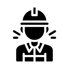 firefighter glyph icon