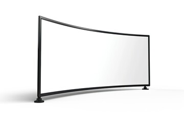 Flawless Picture of Curved Screen Isolated on White Background White
