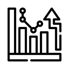 Rising Trend Arrow line icon