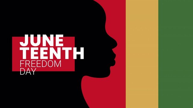 animated juneteenth day perfect for cultural celebrations. 4k video