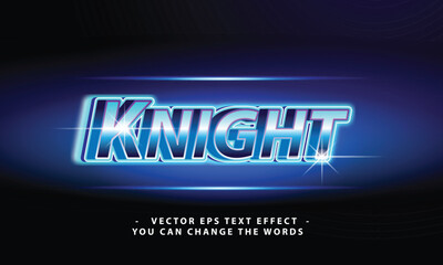 knight with text effect illustration