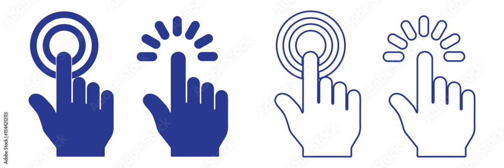 Poster hand click icon vector. pointer sign and symbol. hand cursor icon