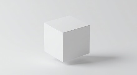 Floating White Cube Minimalist Product Mockup