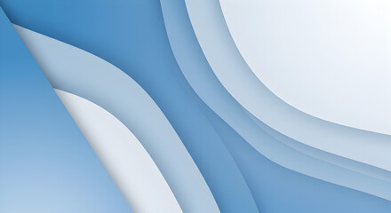 Blue curved abstract shapes with white highlights creating smooth soft gradient motion effect.