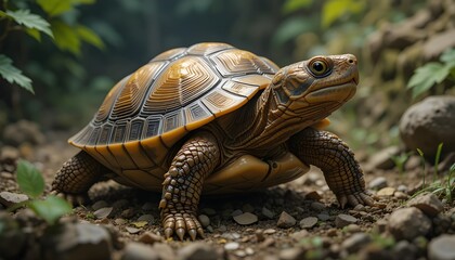 Obraz premium Golden tortoise